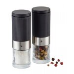Set salière et poivrière - gefu - tusome - verre et plastique noir - réglable - support noir Set salière et poivrière - gefu - tusome - verre et plastique noir - réglable - support noir