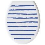 Gelco design abattant wc - charnires plastique - polypropylne - motif marin - bleu majorelle