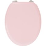 Gelco design abattant wc dolce - charnières inox - bois moulé - rose crystal Gelco design abattant wc dolce - charnières inox - bois moulé - rose crystal