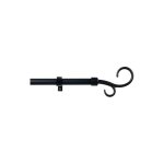 Kit barre rideau baculo extensible de 110 � 200cm noir stor planet.