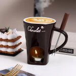 G�n�rique tasse � fondue au chocolat avec fourchettesfondue chauff�e avec une bougie chauffe - plattasse ...