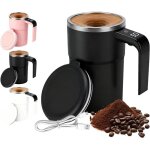 G�n�rique tasse � m�langer automatique 380 ml - m�langeur magn�tique rechargeable par usb avec couvercle ...