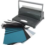 Genie cb 850�relieuse (jusqu� 350�feuilles din a4 avec kit de d�marrage 75�pi�ces) argent - noir: fournitures ...