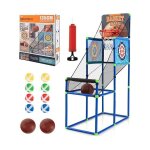 Giantex 16cm jeu de basketball arcade pour enfants 2 baskets 8 balles 2 cibles partition effets sonores ...