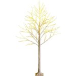 Giantex 180 cm arbre de no�l bouleau lumineux avec 96 led lumi�re blanc chaud arbre no�l artificiel d�coration ...