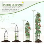 Giantex lot de 2 treillis ob�lisque de jardin 2m pour plantes grimpantes en m�tal antirouille pour vignes ...