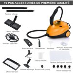 Giantex 2000w 15l nettoyeur vapeur electrique 4 bar volume de vapeur r�glable temps de chauffe 5 - 6min19 ...