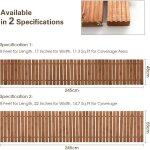 Giantex 24 m all�e de jardin en bois all�e droite r�sistante aux intemp�ries avec fil dacier et texture ...