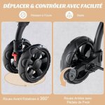 Giantex 3 en 1 poussette pliable � 2 niveaux pour chien chat 2 sacs d�tachables fen�tre en maille roues ...