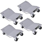 Giantex lot de 4 chariots de manutention de voiture avec roulettes universelles & poign�e pratique aide ...