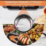 Giantex appareil croque monsieur gaufrier 3 en 1 pour gaufre croque sandwich plaques amovible antiadh�sive ...