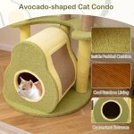 Giantex arbre � chat de 160 cm tour pour chats en forme davocat avec couchage perchoir et griffoirs en ...