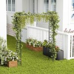 Giantex arche de jardin en fer forg� 205 cm pour diverses plantes grimpantes d�coration pour c�r�monie ...