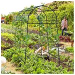 Giantex arche de jardin en m�tal pour plantes grimpantes et vignes arche treillis rev�tu pe pergola de ...