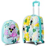 Giantex bagage pour enfant 16 pouces avec sac  dos  roulettes valise pour toutes sortes de voyages ...