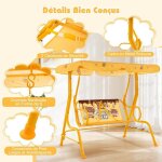 Giantex balancelle pour enfants 2 places avec auvent r�glable et ceintures de s�curit� - 112x765�111cm ...