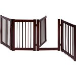 Giantex barri�re de s�curit� pliable avec 4 panneaux autoportants en bois porte de chien pour maison ...