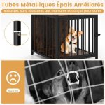 Giantex cage pour chiens avec tiroir cadre m�tallique porte verrouillable pour petits et moyens chiens ...