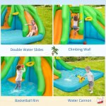 Giantex ch�teau gonflable avec tobogganpiscinemur d?escaladeetcaire de jeux gonflablepour 3 enfants de ...