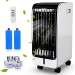 Giantex climatiseur mobile 4 en 1 t�l�command� - 3 modes + 3 vitesses - rafra�chisseur d?air - ventilateur ...