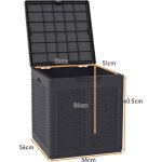 Giantex coffre de rangement ext�rieur 145 limperm�able en pp avec couvercle verrouillabledesign rotinpoign�es ...