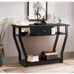 Giantex console meuble entre avec tiroir et 3 tages de rangementtable d?appointtable d?entre / salon ...