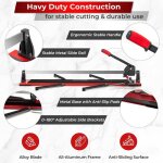 Giantex coupe carrelage manuel 1200mm avec pr�cision - lame en carbure de tungst�neguide coulissant et ...