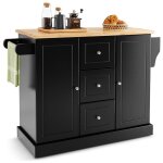 Giantex desserte de cuisine � roulettes - �tag�res r�glables - 3 tiroirs - 2 armoires � porte - chariot ...