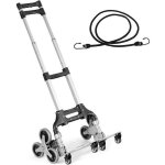 Giantex diable pliable en aluminium  2x3 roues avec poigne adjustable chariot d?escalier  main pour ...