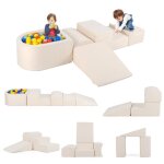 Giantex ensemble de 5 blocs en mousse pour enfants 3 + ans - fosse � balles - blocs g�ants avec housse ...