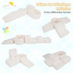 Giantex ensemble de 5 blocs en mousse pour enfants 3 + ans - blocs g�ants avec housse en sherpa amovible ...