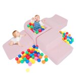 Giantex ensemble de 5 blocs en mousse pour enfants 3 + ans - blocs g�ants avec housse en sherpa amovible ...