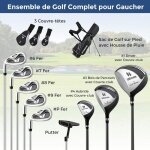 Giantex ensemble de club de golf pour homme avec driver #1 fairway #3 hybride #4 5 fers putter passionn�s&d�bu ...