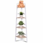 Giantex Étagère dangle meuble de rangement deux modèles 4 Étages au choix style scandinave Giantex Étagère dangle meuble de rangement deux modèles 4 Étages au choix style scandinave