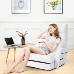 Giantex fauteuil convertible � accoudoirdossier r�glable � 5 positions& conception ergonomique utilisation ...