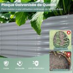 Giantex jardini�res exterieur sur�lev� en m�tal robuste 165 x 80 x 60 cm avec plaque ondul� fond ouvert ...