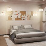 Giantex lampadaire sur pied � 2 abat - jour en corde de chanvrerotative � 350� avec interrupteur au pied ...