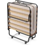 Giantex lit d?appoint pliable 80x190cm avec roulettes + matelas en mousse  mmoirelit 1 place 15 lattescadre ...