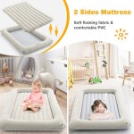 Giantex lit gonflable enfant 118 x 165cm lit voyage gonflable pour b�b� avec matelas amoviblesac de rangement& ...