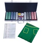 Giantex mallette de poker 500 jeton avec 2 jeux de cartes 3 boutons dealer 5 dés rouges 1 tapis et 1 ... Giantex mallette de poker 500 jeton avec 2 jeux de cartes 3 boutons dealer 5 dés rouges 1 tapis et 1 ...
