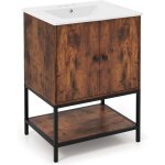 Giantex meuble sous lavabo salle de bains en c�ramique meuble sous vasque encastr�e 61 x 465 x 87 cm ...