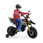 Giantex moto �lectrique pour enfants 3 - 8 ans avec 2 roues dentra�nemenphare12v avec musiquecharge 30kgnoir ...