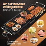 Giantex plancha �lectrique xxl 1400w thermostat ajustable plancha grille table antiadh�sive & lavable ...