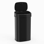 Giantex poubelle automatique de 58 l - 2 compartiments - capteur de mouvement - fermeture douce - cuisine ...