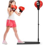 Giantex punching - ball sur pied rglable en hauteur 85 - 130cm avec base antidrapantegants et pompe ...