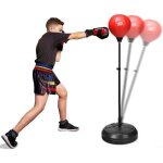 Giantex punching - ball sur pied rglable en hauteur avec base grande gants et pompe pour adultes et ...