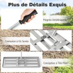 Giantex r�teau de nivellement de pelouse 75 x 25 cm outil de nivellement de pelouse avec poign�e antid�rapante ...
