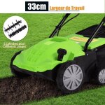 Giantex�scarificateur��lectrique�2�en�1 - 30l�sac�de�collecte - a�rateur�de�pelouse - hauteur�r�glable��4�niv ...