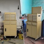 Giantex servante d?atelier avec coffre amoviblecoffre � outils roulant avec 5 tiroirs / armoire r�glablepour ...