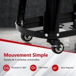 Giantex si�ge roulant de garage tabouret de m�canicien avec roulettessi�ge amovibleavec plateau � outilscharge ...
